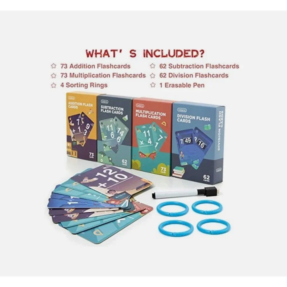 Multi Math 270 Flash Cards Addition, Subtraction, Multiplication, Division NEW